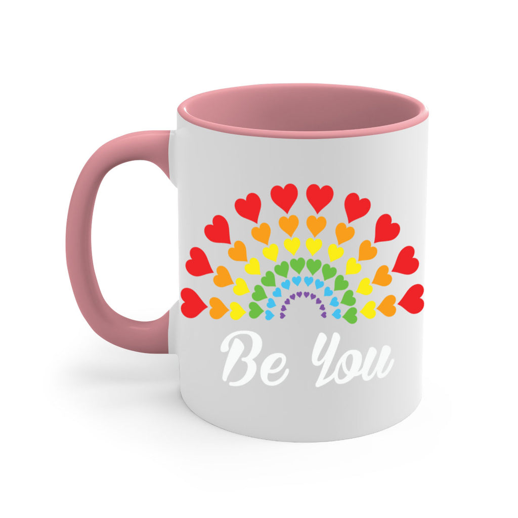 lgbtq be you rainbow heart lgbt 90#- lgbt-Mug / Coffee Cup