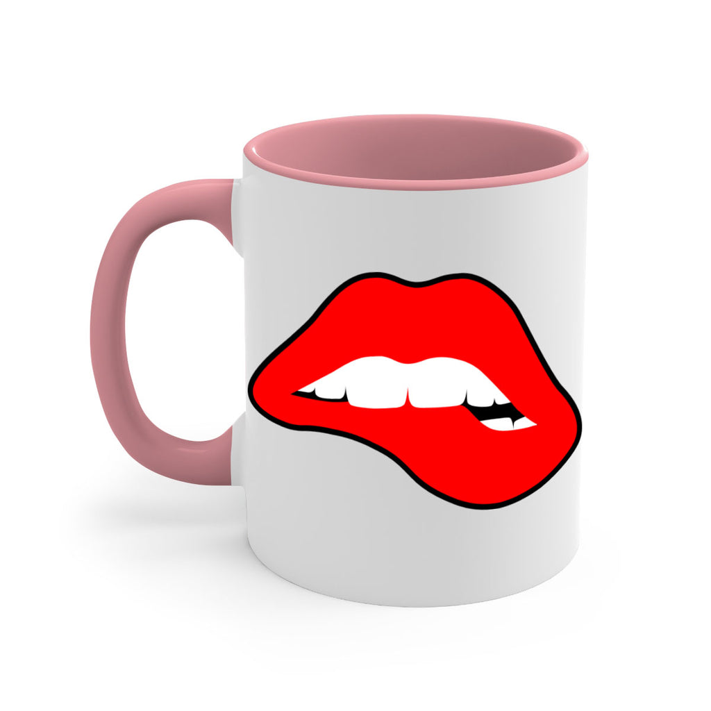 lips 100#- black words - phrases-Mug / Coffee Cup
