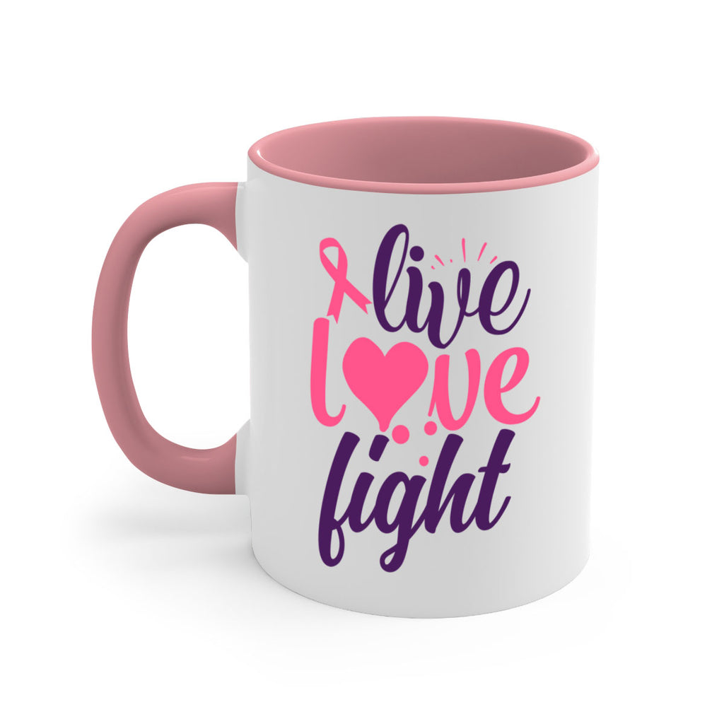 live love fight Style 8#- breast cancer-Mug / Coffee Cup