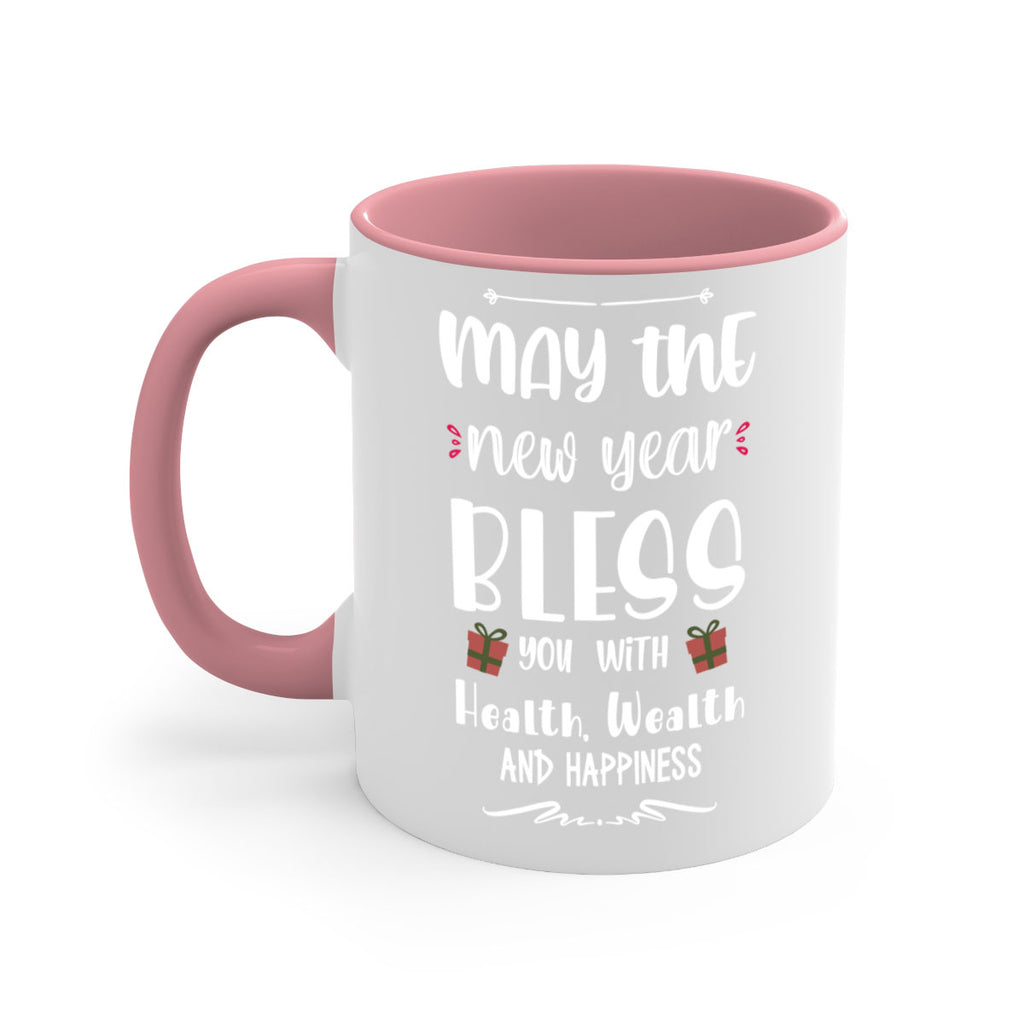 may the new year bless you with health, wealth and happiness style 452#- christmas-Mug / Coffee Cup