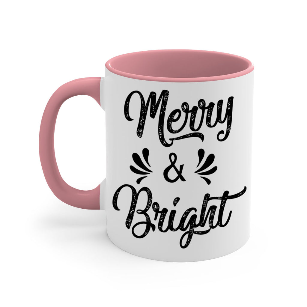 merry & bright ) style 466#- christmas-Mug / Coffee Cup