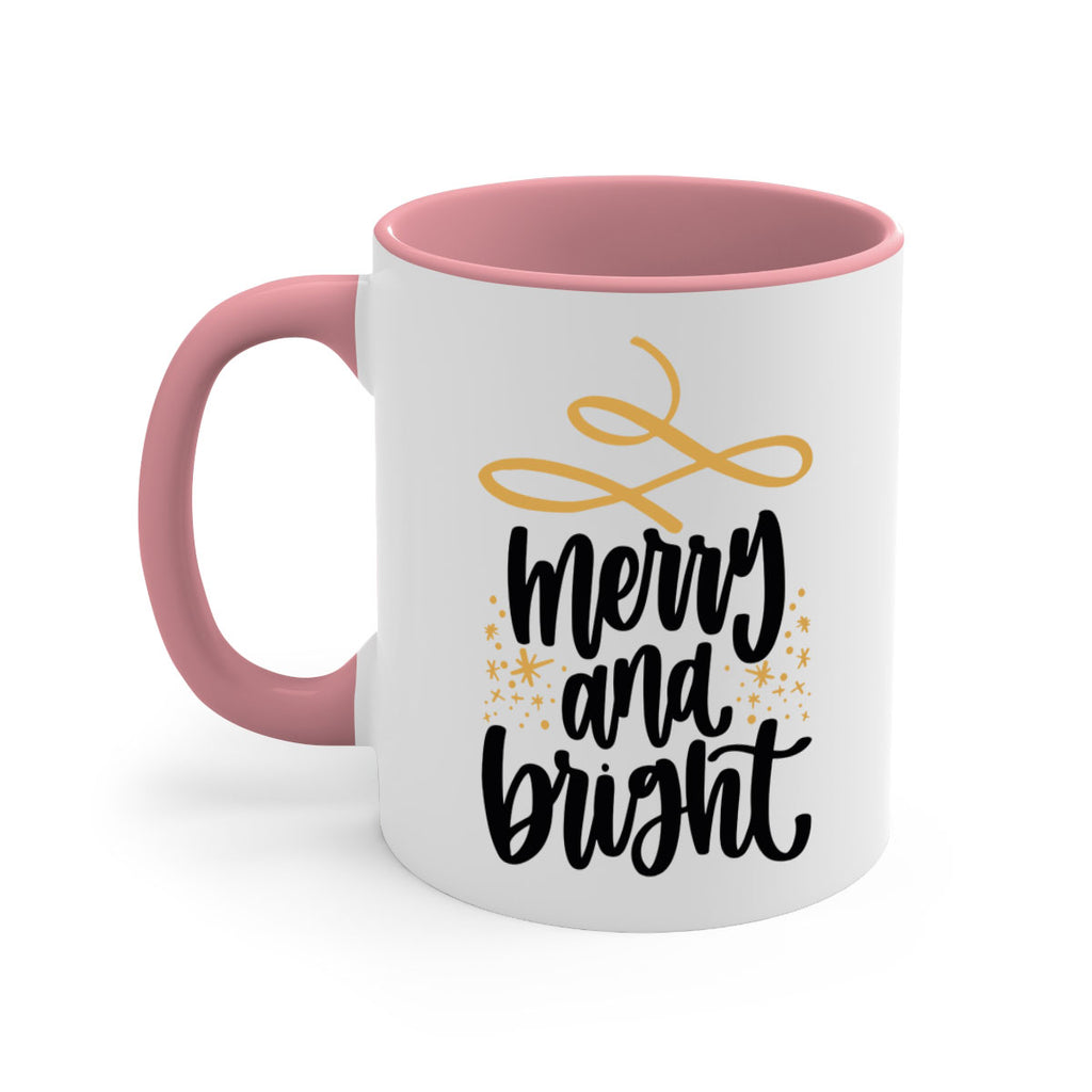 merry and bright gold 97#- christmas-Mug / Coffee Cup