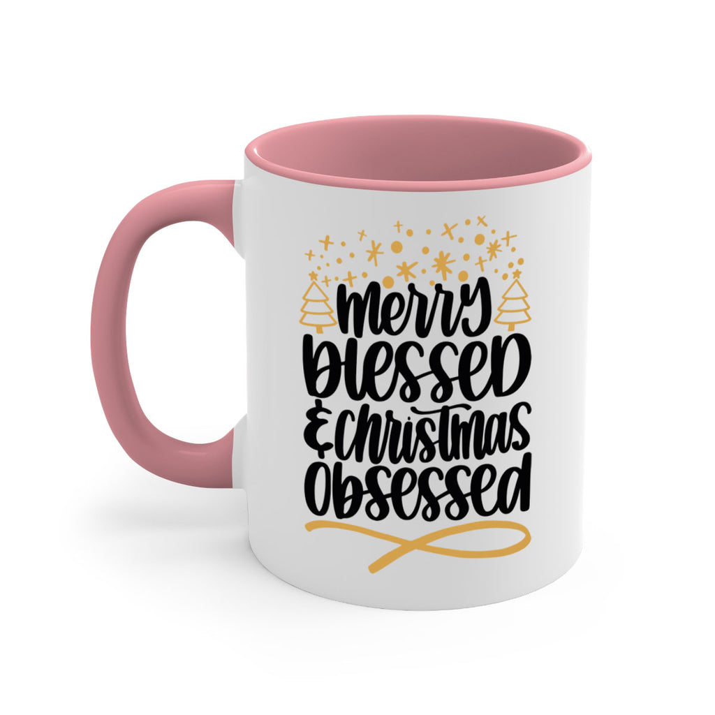 merry blessed christmas obsessed gold 95#- christmas-Mug / Coffee Cup