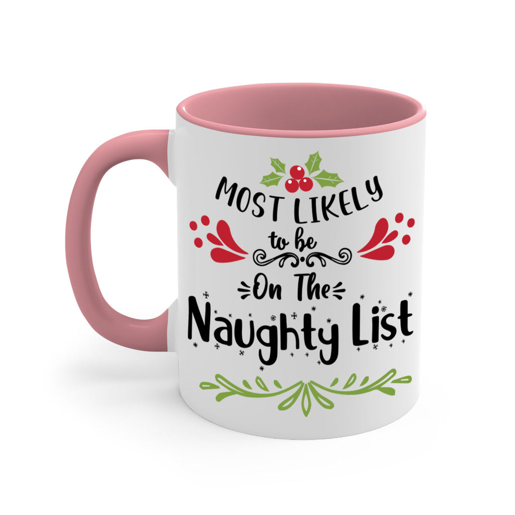 most likely to be on the naughty list style 518#- christmas-Mug / Coffee Cup