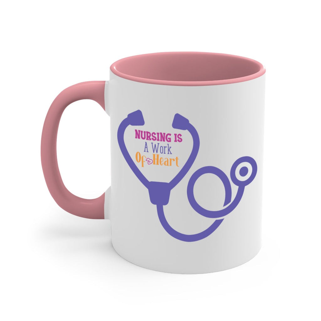 nursing is a work of heart Style 358#- nurse-Mug / Coffee Cup