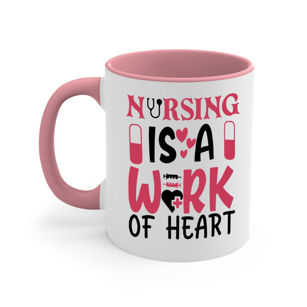 nursing is a work of heart Style 359#- nurse-Mug / Coffee Cup