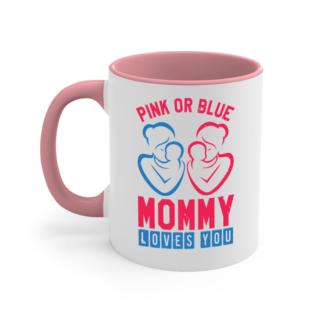 pink or blue Mommy Loves you Style 21#- baby shower-Mug / Coffee Cup