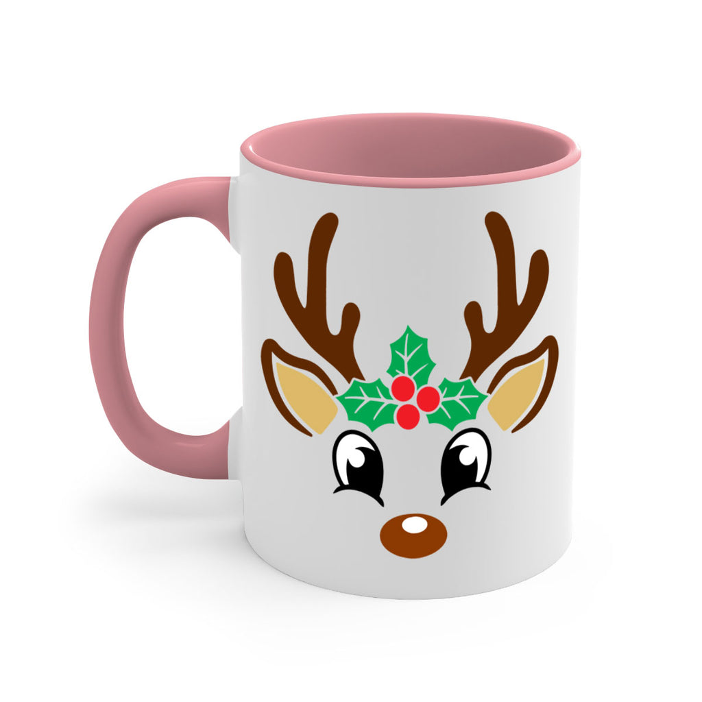 reindeer face style 597#- christmas-Mug / Coffee Cup