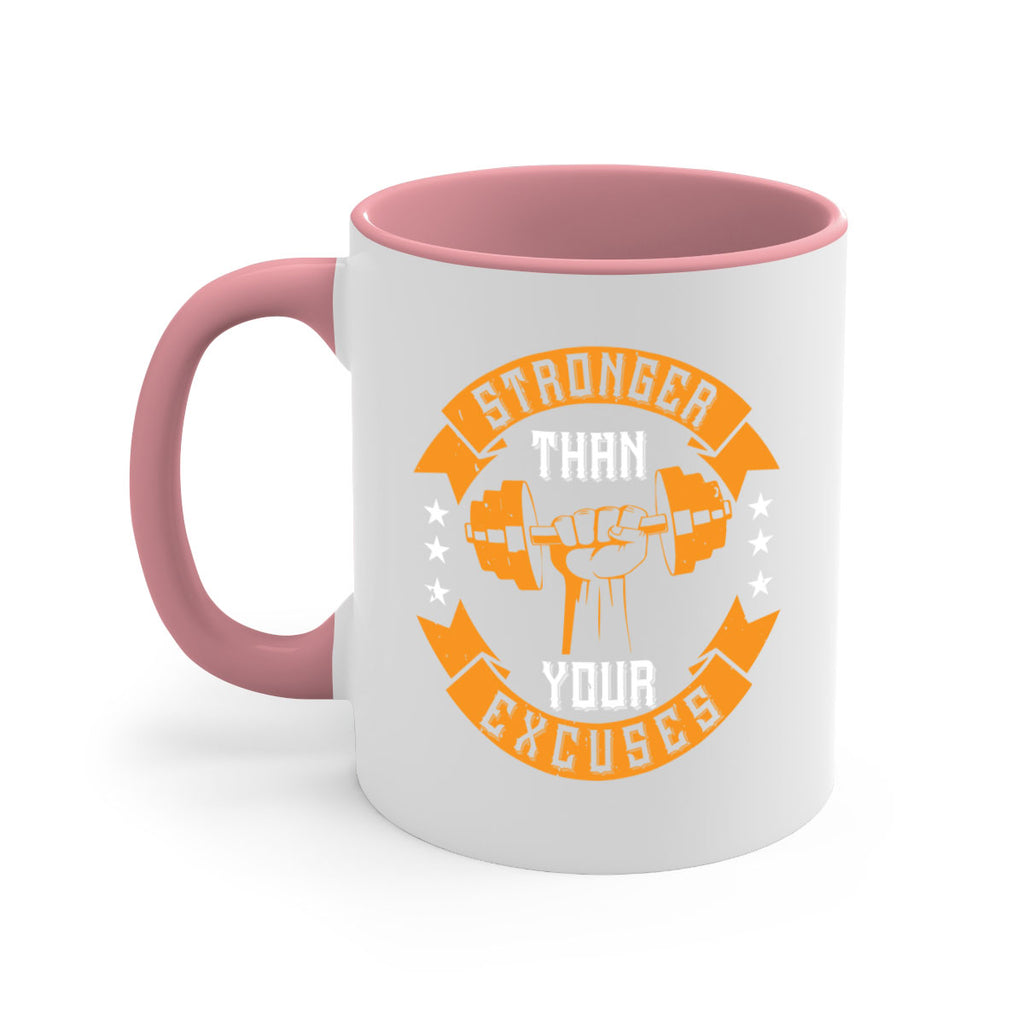 stronger than your excuses 70#- gym-Mug / Coffee Cup