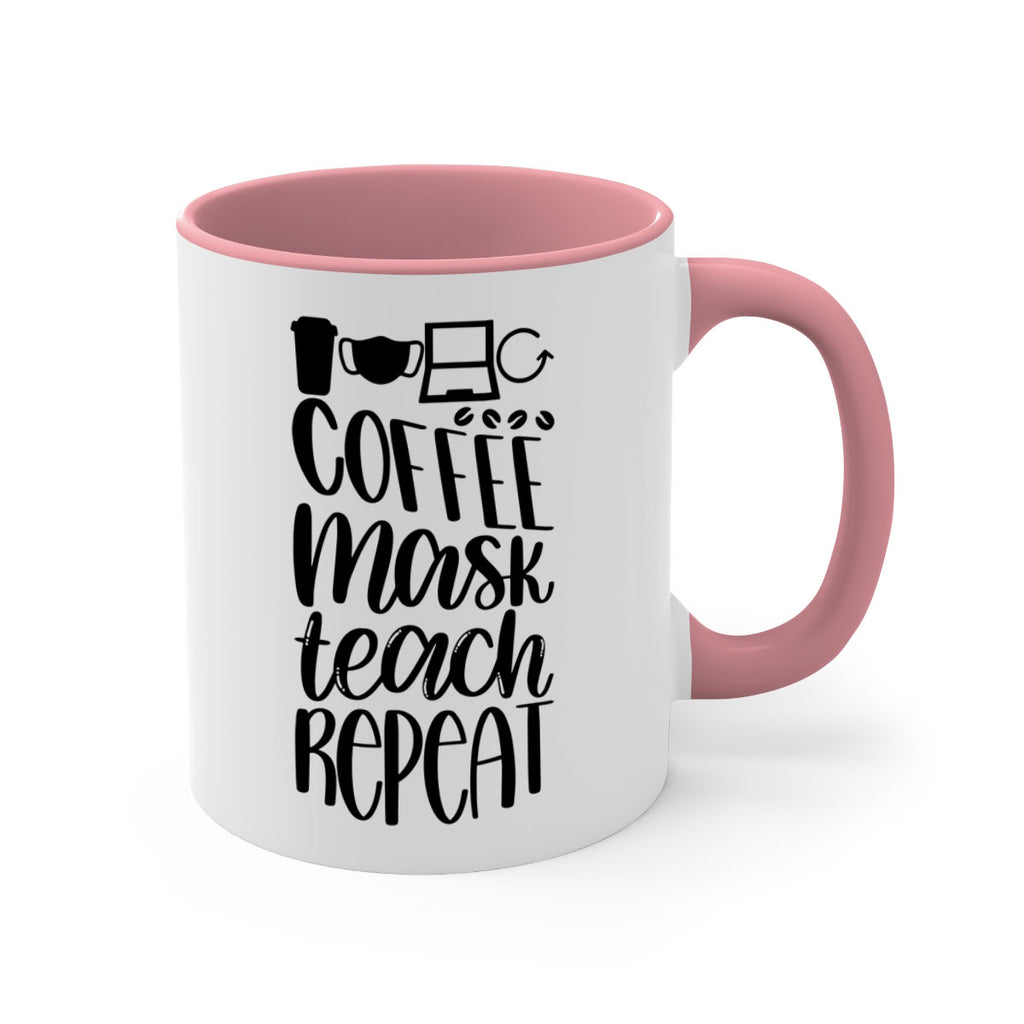 Coffee Mask Teach Repeat Style 84#- teacher-Mug / Coffee Cup