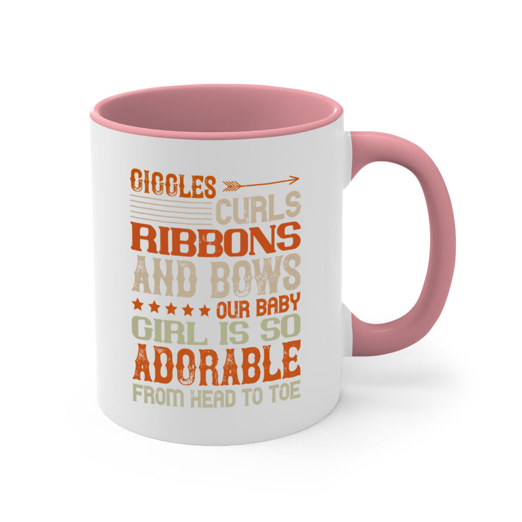 Giggles curls ribbons and bows Our baby girl is so adorable from head to toe Style 122#- baby2-Mug / Coffee Cup