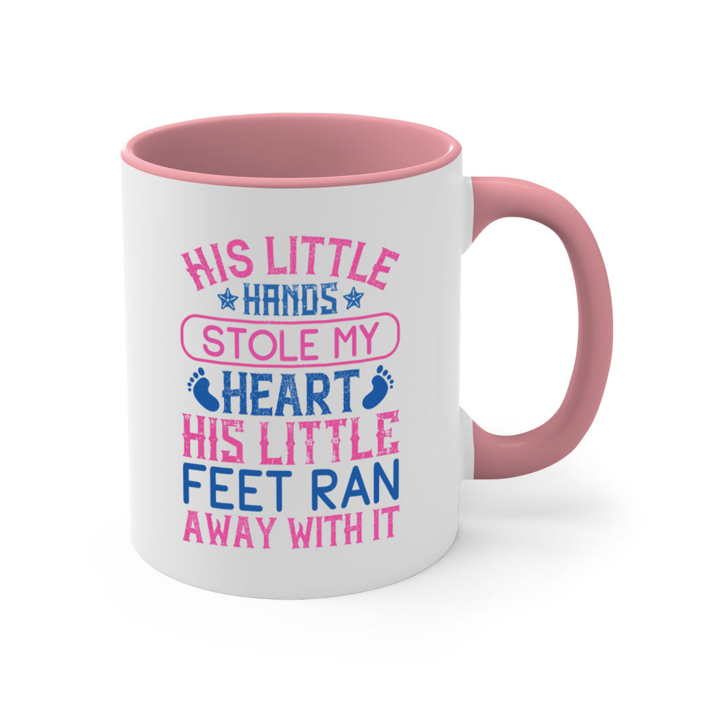 His little hands stole my heart His little feet ran away with it Style 120#- baby2-Mug / Coffee Cup