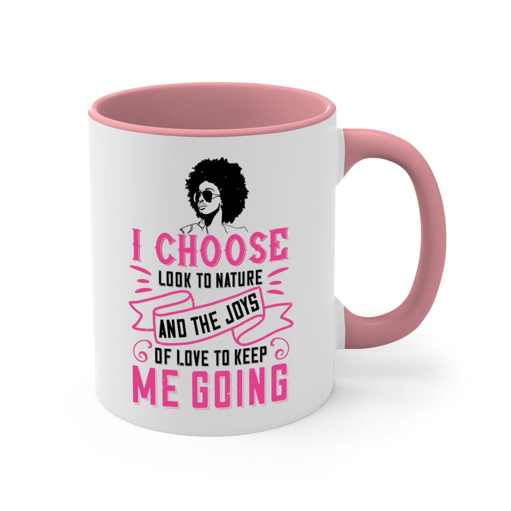 I choose to look to nature and the joys of love to keep me going Style 29#- Afro - Black-Mug / Coffee Cup