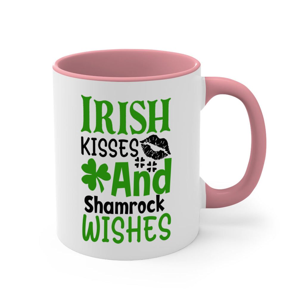Irish Kisses And Shamrock Wishes Style 156#- St Patricks Day-Mug / Coffee Cup