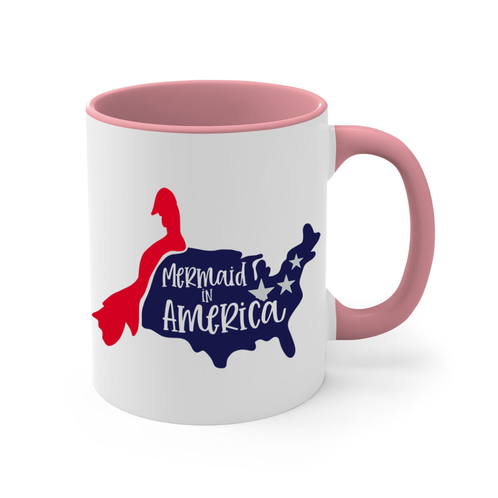 Mermaid In America Style 167#- 4th Of July-Mug / Coffee Cup