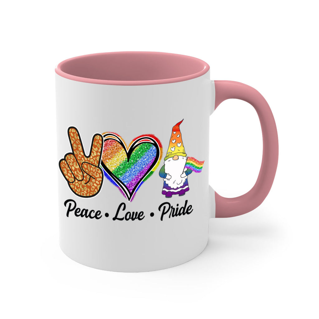 Peace Love Gnome Lgbt Flag  54#- lgbt-Mug / Coffee Cup