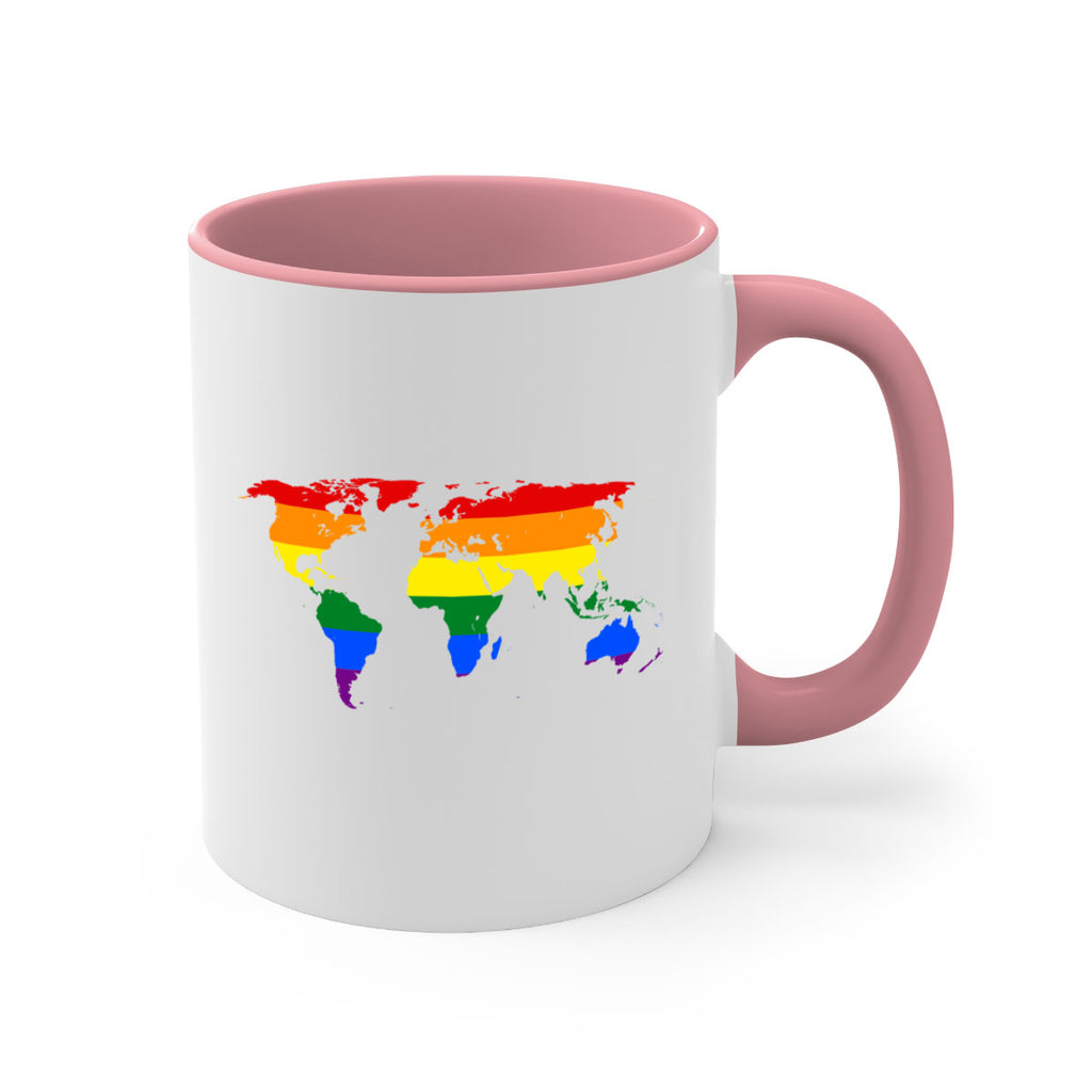 Rainbow World map 3#- lgbt-Mug / Coffee Cup