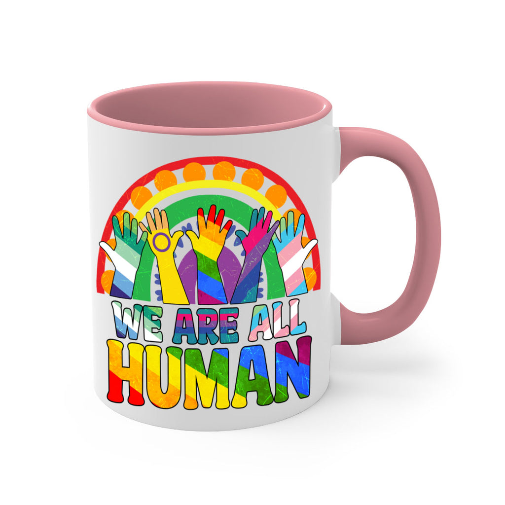 We Are All Human Pride Ally Rainbow Lgbt 25#- lgbt-Mug / Coffee Cup