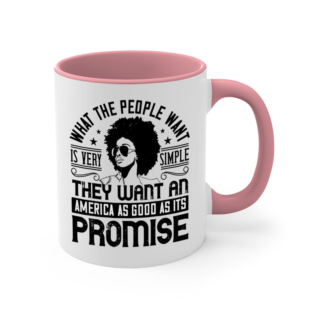 What the people want is very simple they want an America as good as its promise Style 12#- Afro - Black-Mug / Coffee Cup