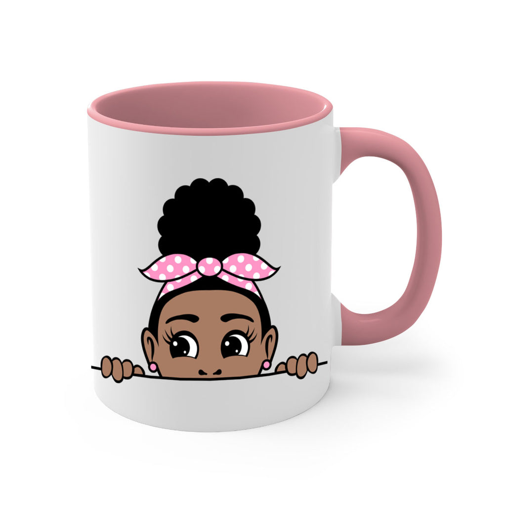 afro puff bandana girl peekaboo 86#- Black women - Girls-Mug / Coffee Cup