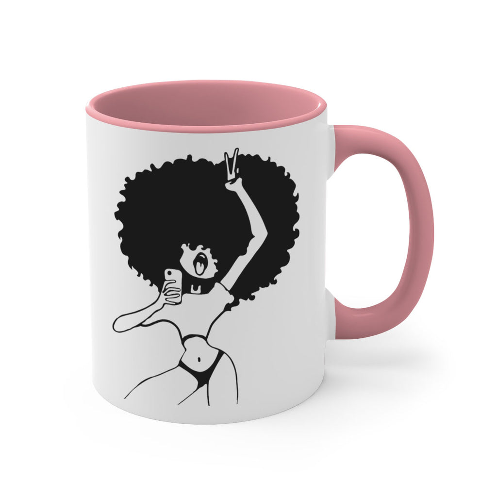 afro woman taking selfie 66#- Black women - Girls-Mug / Coffee Cup