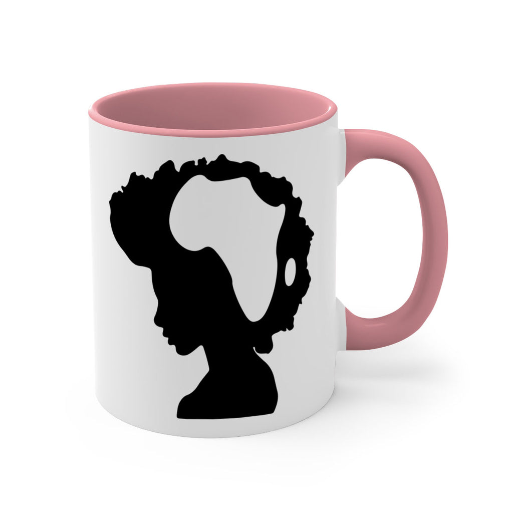 afro woman with africa map 65#- Black women - Girls-Mug / Coffee Cup