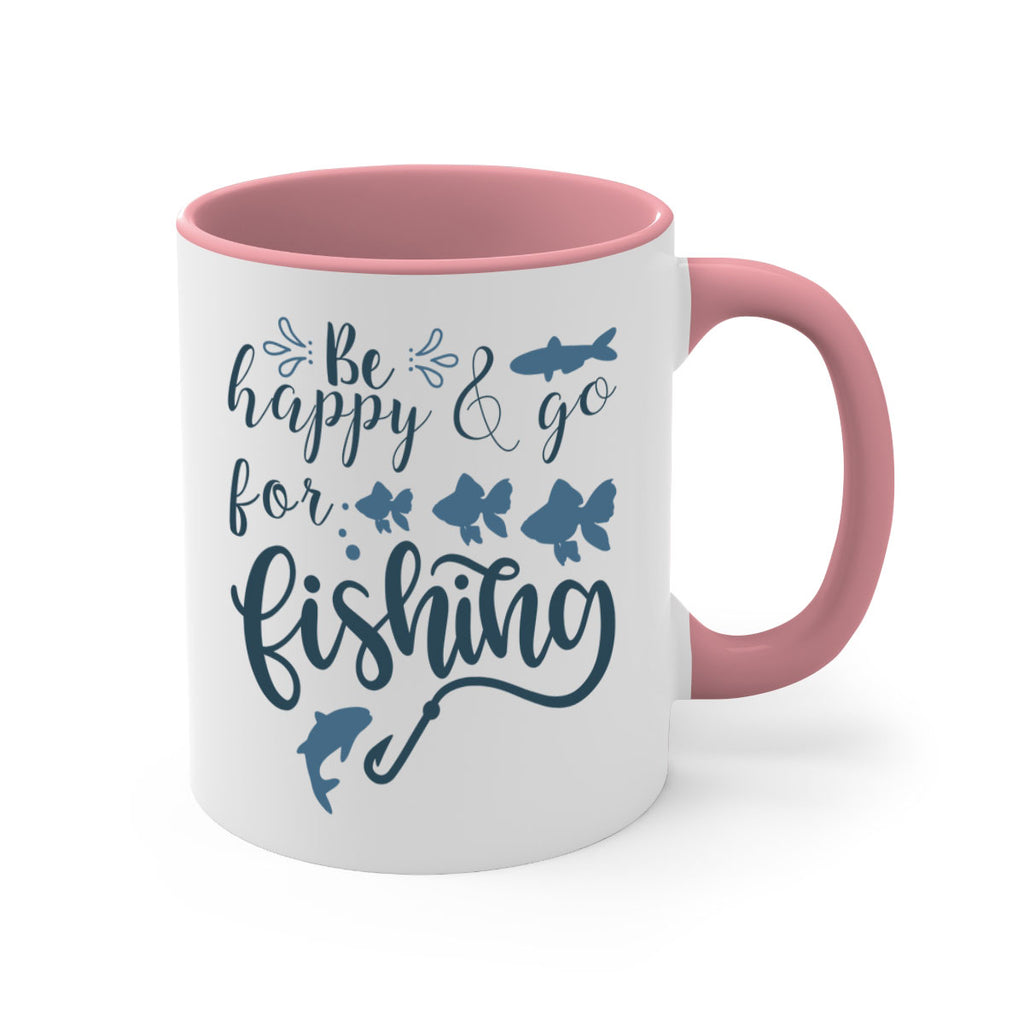 be happy and go 179#- fishing-Mug / Coffee Cup