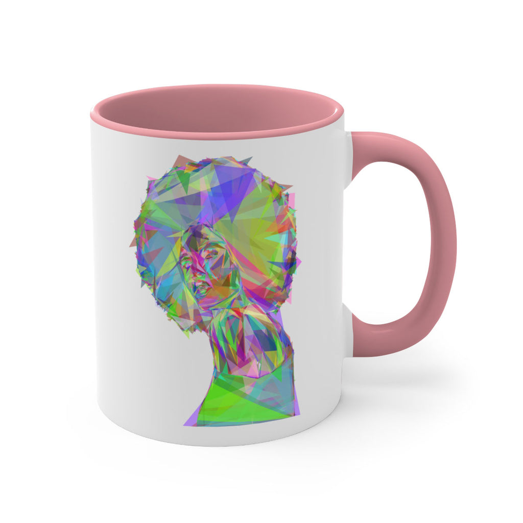 beautiful black woman geometric prismatic 59#- Black women - Girls-Mug / Coffee Cup