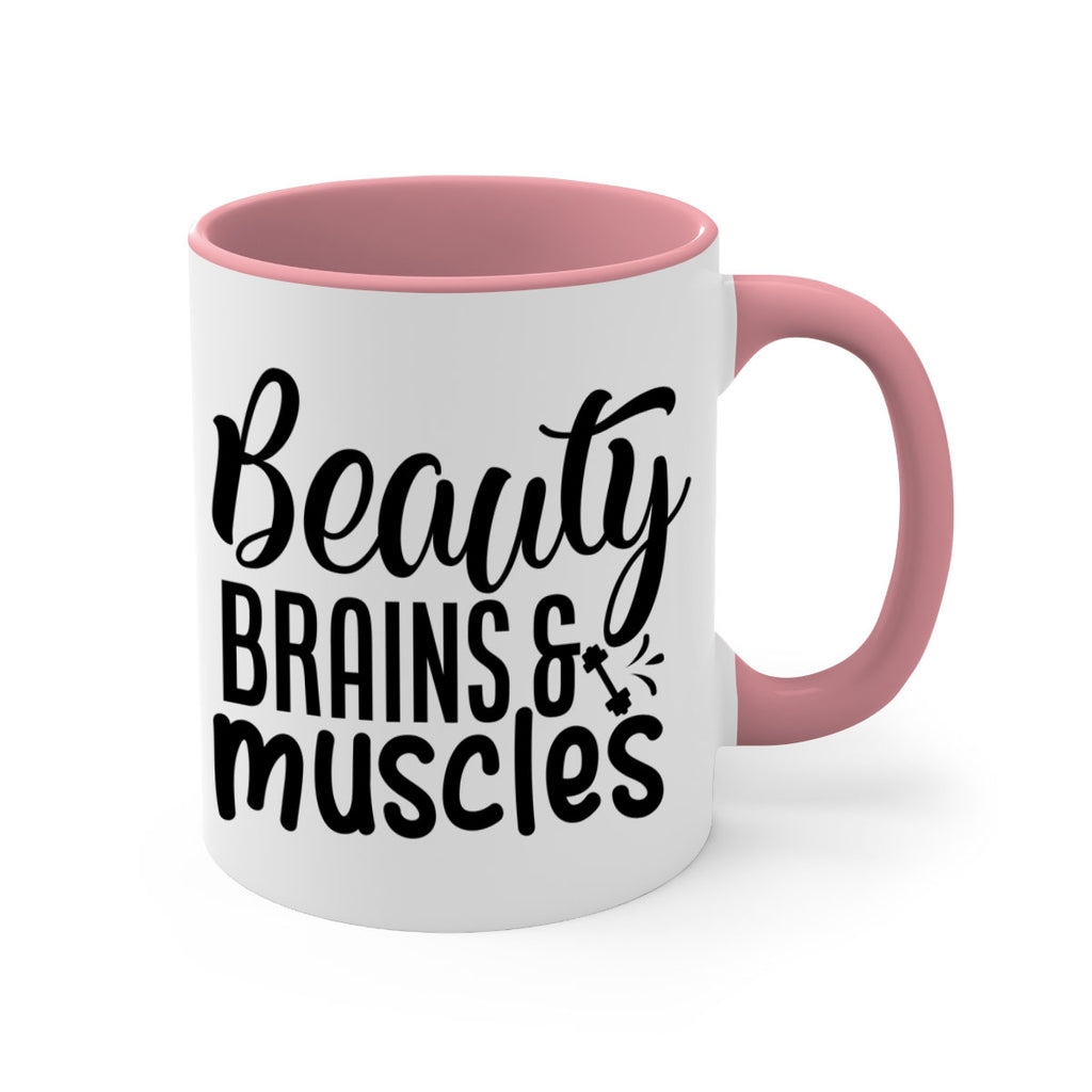 beauty brains muscles 51#- gym-Mug / Coffee Cup