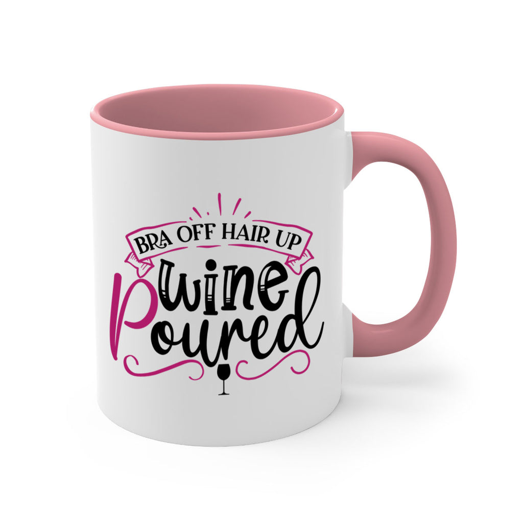 bra off hair up wine poured 206#- wine-Mug / Coffee Cup