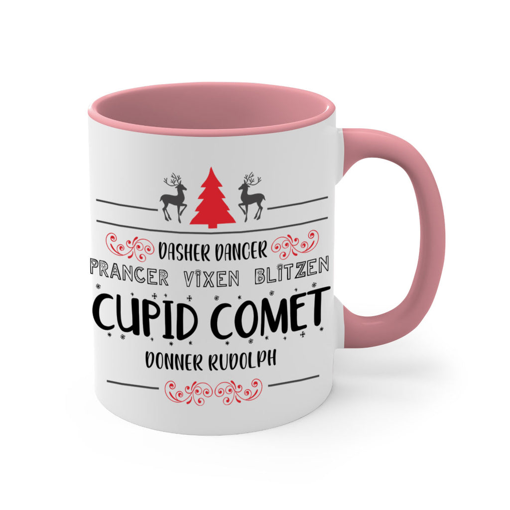 dasher dancer prancer vixen blitzen cupid comet donner rudolph style 148#- christmas-Mug / Coffee Cup