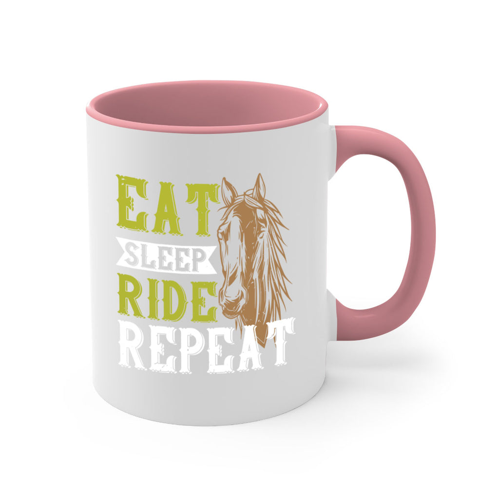 eat sleep ride repeat Style 7#- horse-Mug / Coffee Cup