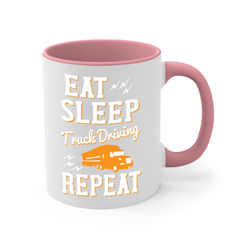 eat sleep truck driving repeat Style 3#- truck driver-Mug / Coffee Cup