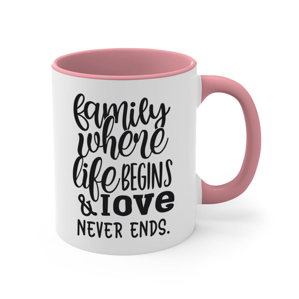 family where life begins love never ends 34#- Family-Mug / Coffee Cup