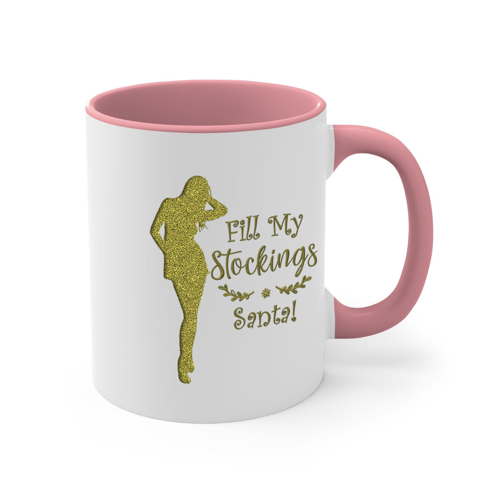 fill my stockings santa green 323#- christmas-Mug / Coffee Cup