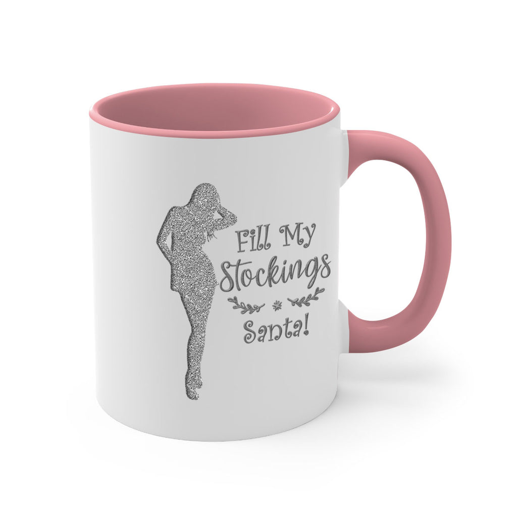 fill my stockings santa silver 322#- christmas-Mug / Coffee Cup