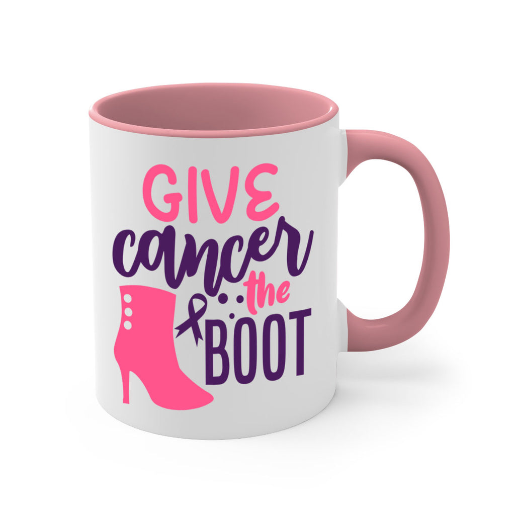 give cancer the boot Style 11#- breast cancer-Mug / Coffee Cup