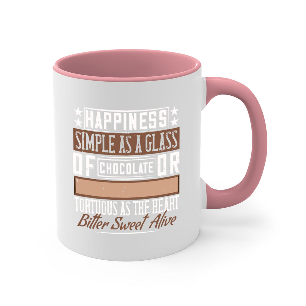 happiness simple as a glass of chocolate or tortuous as the heart bitter sweet alive 40#- chocolate-Mug / Coffee Cup