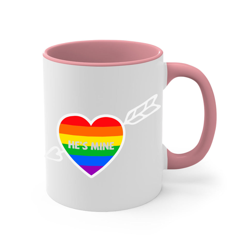 hes mine couple rainbow lgbt lgbt 133#- lgbt-Mug / Coffee Cup