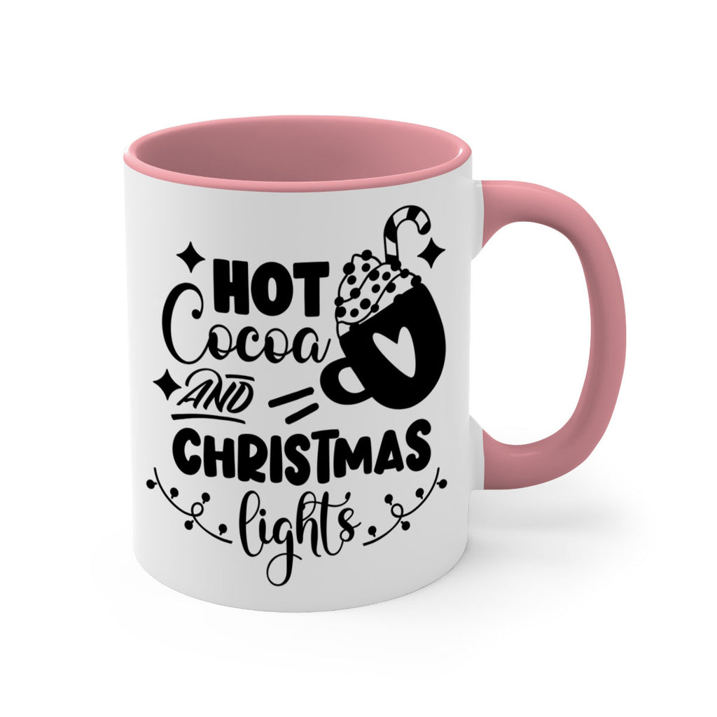 hot cocoa and christmas lights style 308#- christmas-Mug / Coffee Cup