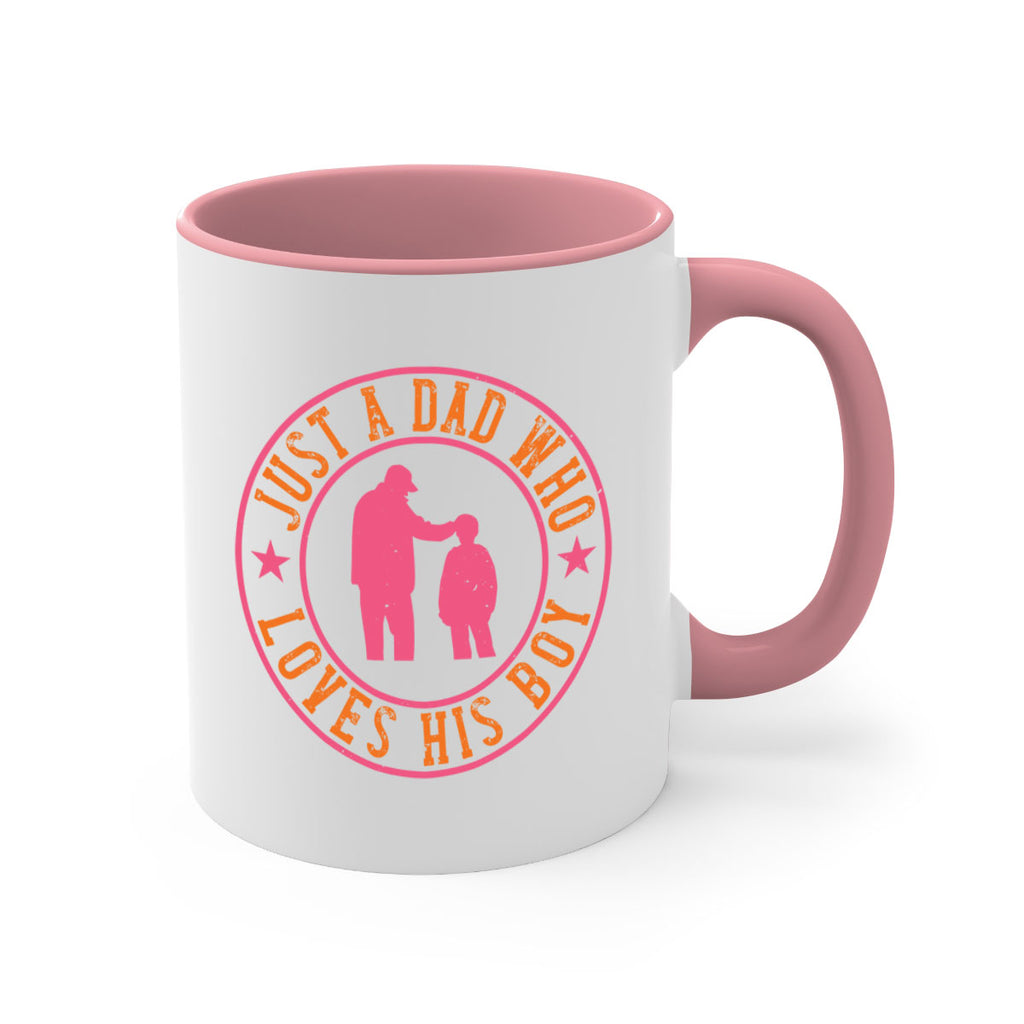 just a dad who loves his boy 192#- fathers day-Mug / Coffee Cup