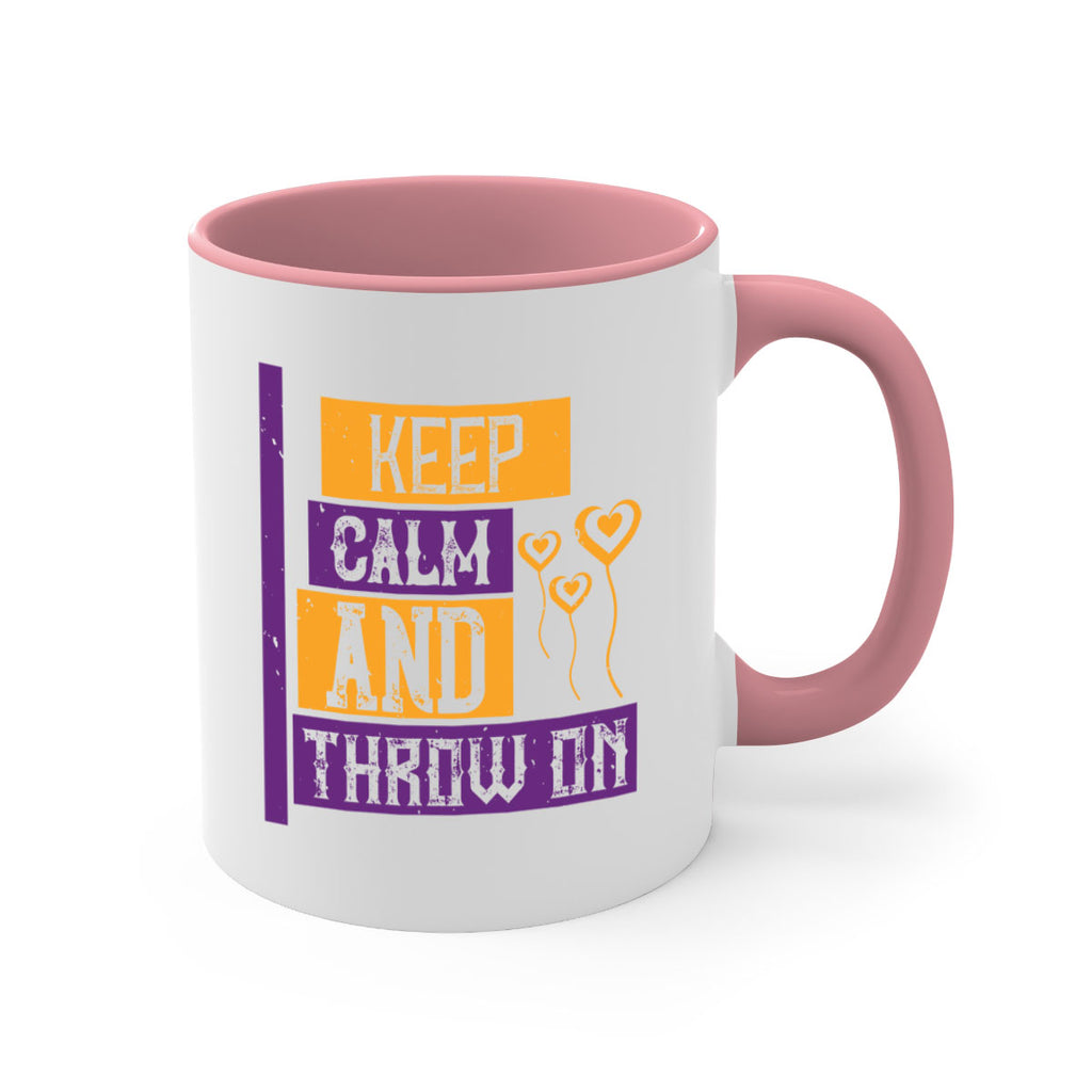 keep calm and throw on 55#- mardi gras-Mug / Coffee Cup