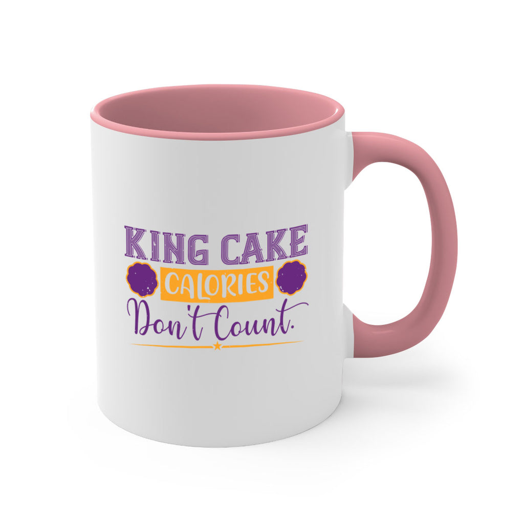 king cake calories dont count 54#- mardi gras-Mug / Coffee Cup