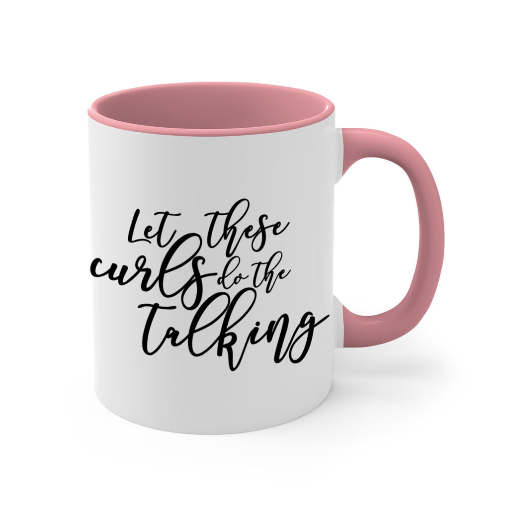 let these curls do the talking Style 26#- Black women - Girls-Mug / Coffee Cup