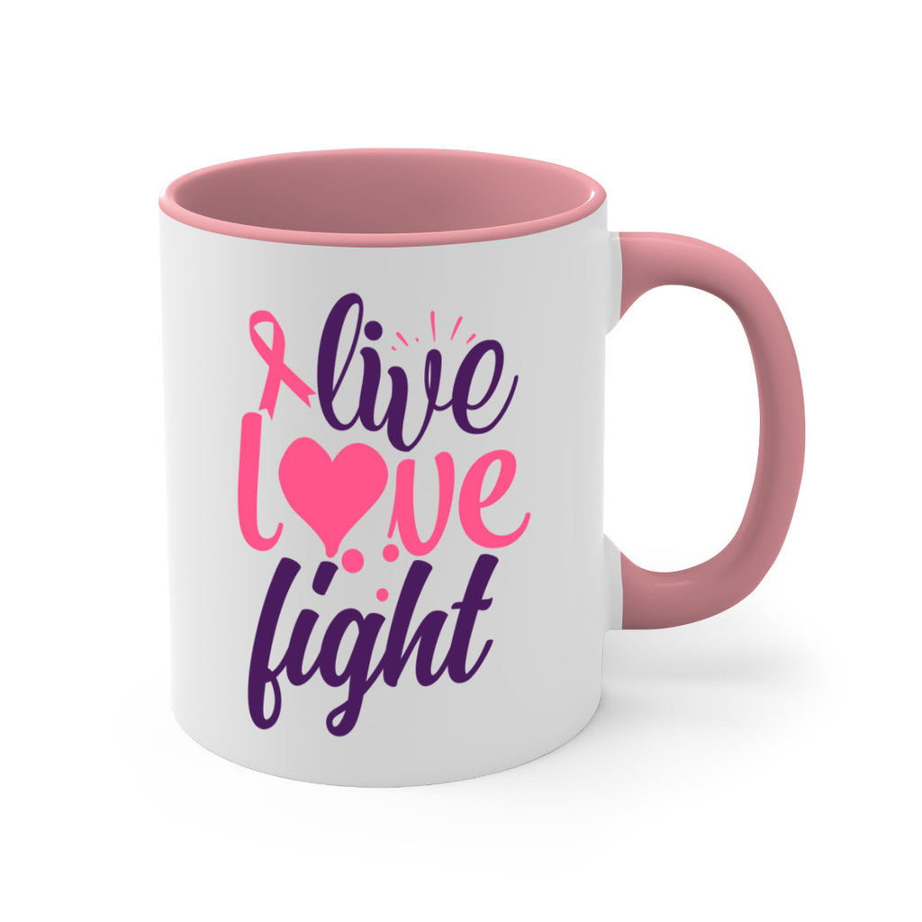 live love fight Style 8#- breast cancer-Mug / Coffee Cup