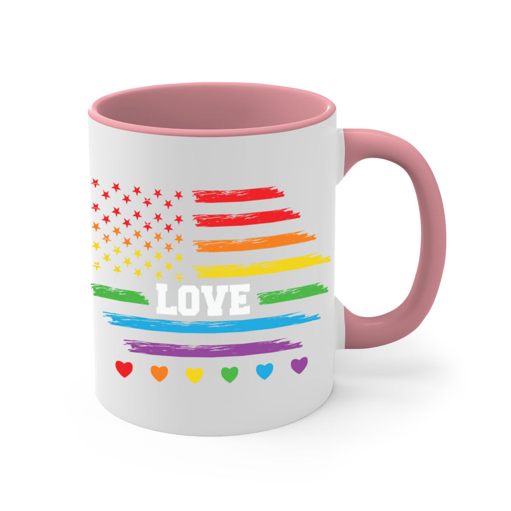 love rainbow american flag lgbtq lgbt 83#- lgbt-Mug / Coffee Cup