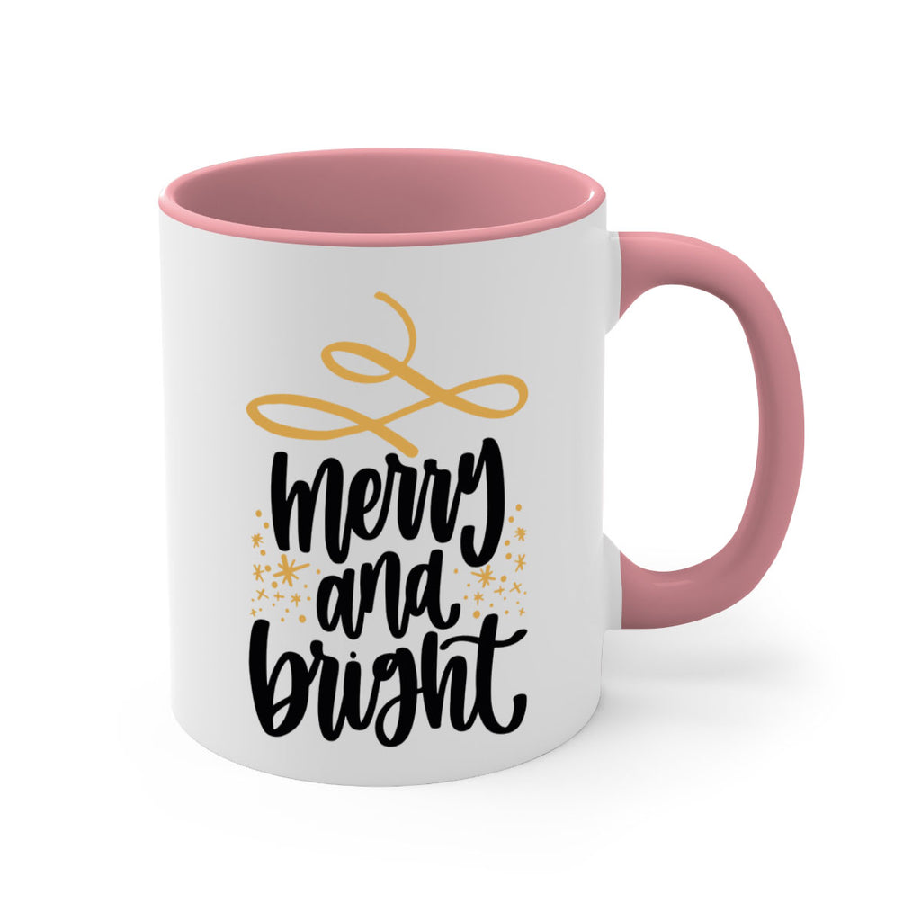 merry and bright gold 97#- christmas-Mug / Coffee Cup