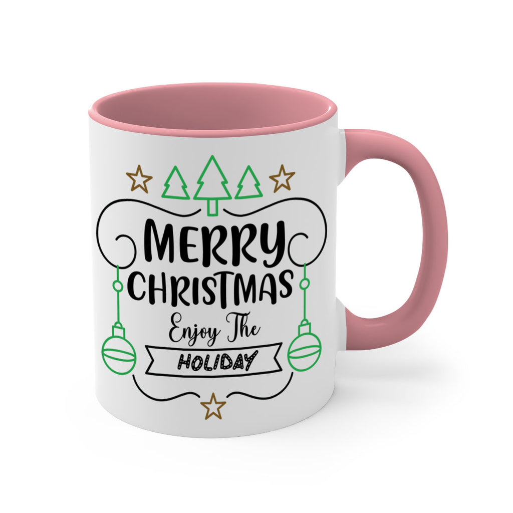 merry christmas enjoy the holiday style 499#- christmas-Mug / Coffee Cup