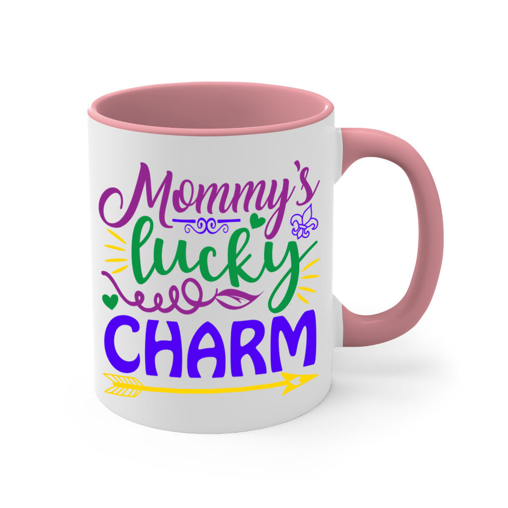 mommys lucky charm 6#- mardi gras-Mug / Coffee Cup