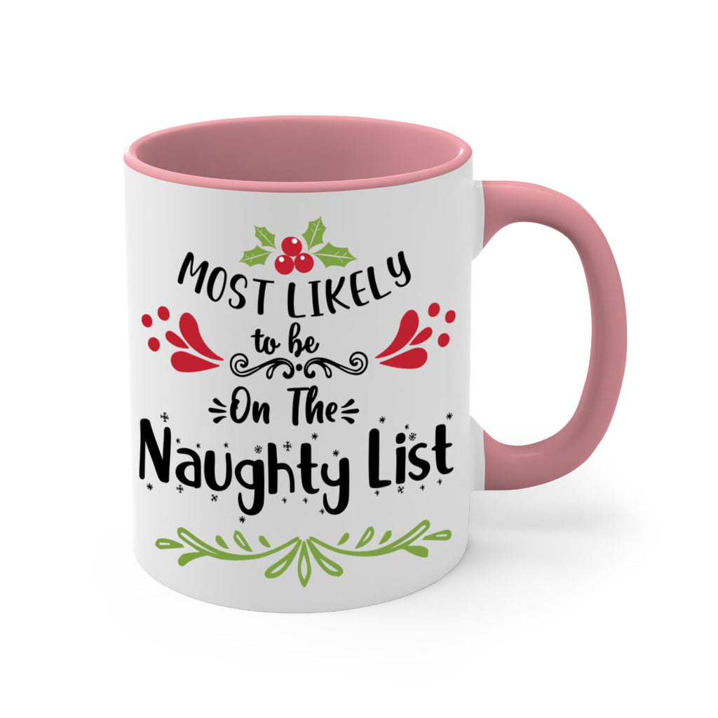 most likely to be on the naughty list style 518#- christmas-Mug / Coffee Cup